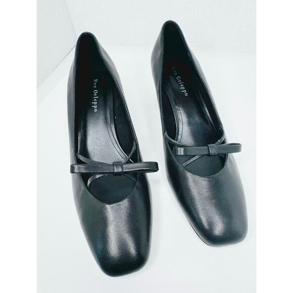 Dee Ocleppo Retro Black Zion Bow-Embellished Leather Pump sz 8.5 - Picture 5 of 11